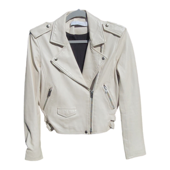 IRO Ashville Leather Moto Biker Jacket size 40 - Picture 15 of 17